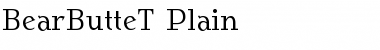BearButteT Plain Font