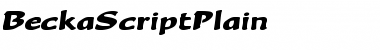 BeckaScriptPlain Regular Font