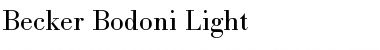 Becker Bodoni Light Font