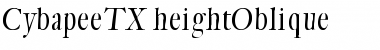 Download CybaPeeTX-heightOblique Font