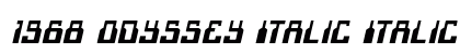 1968 Odyssey Italic Italic Font 1968 Odyssey Italic Italic Font Preview