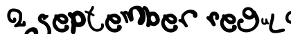 2 September Regular Font Preview 2 September Regular Font Preview