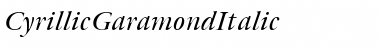 CyrillicGaramond Italic