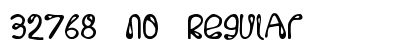 32768 NO Regular Font 32768 NO Regular Font Preview