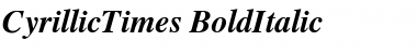CyrillicTimes BoldItalic Font