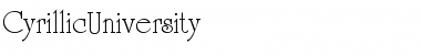 CyrillicUniversity Normal Font