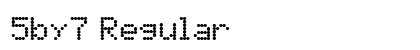 5by7 Regular Font Preview 5by7 Regular Font Preview