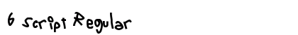 6 Script Regular Font Preview 6 Script Regular Font Preview