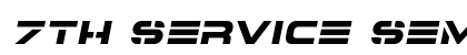 7th Service Semi-Italic Semi-Italic Font 7th Service Semi-Italic Semi-Italic Font Preview