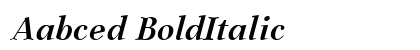 Aabced BoldItalic Font Preview Aabced BoldItalic Font Preview
