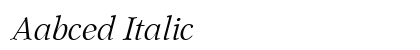 Aabced Italic Font Preview Aabced Italic Font Preview