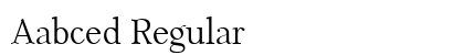 Aabced Regular Font Preview Aabced Regular Font Preview