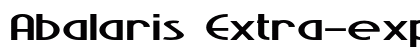 Abalaris Extra-expanded Bold (OpenType) Font Preview Abalaris Extra-expanded Bold (OpenType) Font Preview