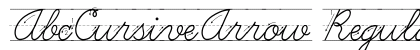 AbcCursiveArrow Regular Font AbcCursiveArrow Regular Font Preview