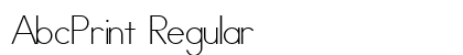 AbcPrint Regular Font AbcPrint Regular Font Preview