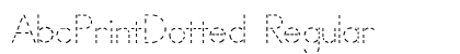 AbcPrintDotted Regular Font AbcPrintDotted Regular Font Preview