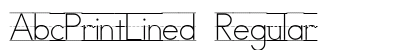 AbcPrintLined Regular Font AbcPrintLined Regular Font Preview