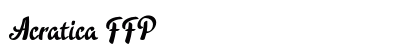 Acratica FFP Font Acratica FFP Font Preview