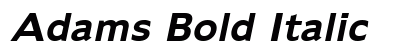Adams Bold Italic Font Preview Adams Bold Italic Font Preview