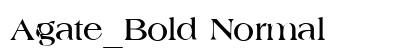 Agate_Bold Normal Font Agate_Bold Normal Font Preview