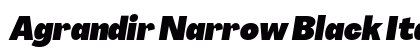 Agrandir Narrow Black Italic Font Agrandir Narrow Black Italic Font Preview