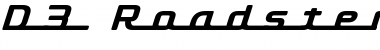 D3 Roadsterism Long Italic Regular Font