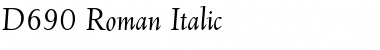 D690-Roman Italic Font