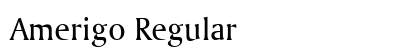 Amerigo Regular Font Amerigo Regular Font Preview