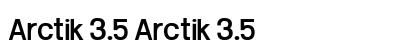 Arctik 3.5 Arctik 3.5 Font Arctik 3.5 Arctik 3.5 Font Preview