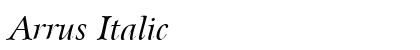 Arrus Italic Font Arrus Italic Font Preview