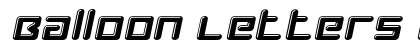 Balloon Letters Bold Italic (OpenType) Font Preview Balloon Letters Bold Italic (OpenType) Font Preview