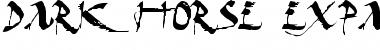 Dark Horse Expanded Font