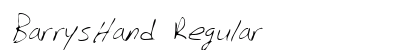 BarrysHand Regular Font Preview BarrysHand Regular Font Preview