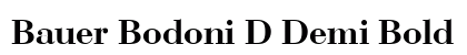 Bauer Bodoni D Demi Bold Font Bauer Bodoni D Demi Bold Font Preview