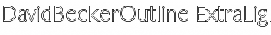DavidBeckerOutline-ExtraLight Regular Font