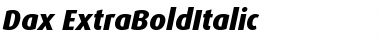 Dax-ExtraBoldItalic Font