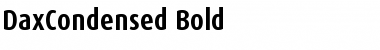 DaxCondensed-Bold Font
