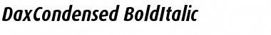 DaxCondensed-BoldItalic Font