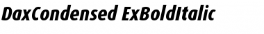 DaxCondensed-ExBoldItalic Font