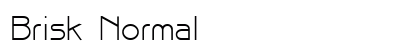 Brisk Normal Font Brisk Normal Font Preview