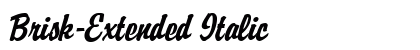 Brisk-Extended Italic Font Brisk-Extended Italic Font Preview