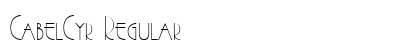 CabelCyr Regular Font Preview CabelCyr Regular Font Preview