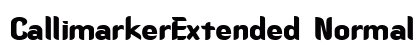 CallimarkerExtended Normal Font Preview CallimarkerExtended Normal Font Preview