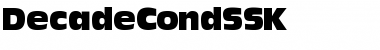 DecadeCondSSK Regular Font