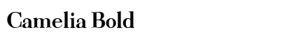 Camelia Bold Font Preview Camelia Bold Font Preview
