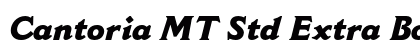 Cantoria MT Std Extra Bold Italic (OpenType) Font Preview Cantoria MT Std Extra Bold Italic (OpenType) Font Preview