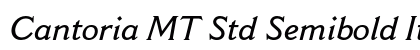 Cantoria MT Std Semibold Italic (OpenType) Font Preview Cantoria MT Std Semibold Italic (OpenType) Font Preview