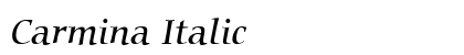 Carmina Italic Font Carmina Italic Font Preview