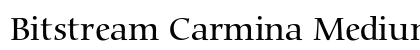 Bitstream Carmina Medium Font Bitstream Carmina Medium Font Preview