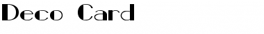 DecoCard Regular Font
